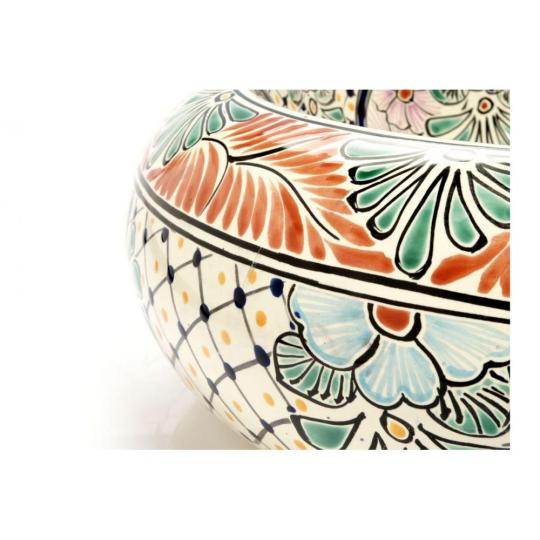 kezzel festett mediterran keramia mosdotal provence provansz furdoszoba mosogato mosdo felujitas kezzel festett nyaralo konyha mediterran olasz toszkan zold termeszetes viragos.jpg